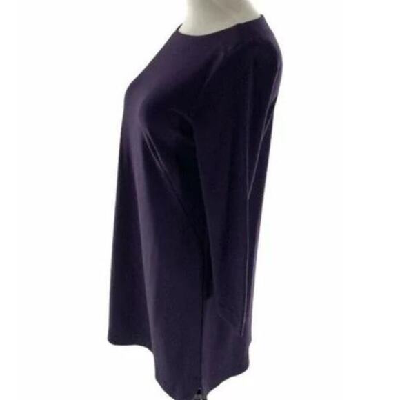 J Jill Tunic Dress Womens S 3/4 Sleeve Knit Stretch Minimalist Preppy Pullover - Picture 2 of 8